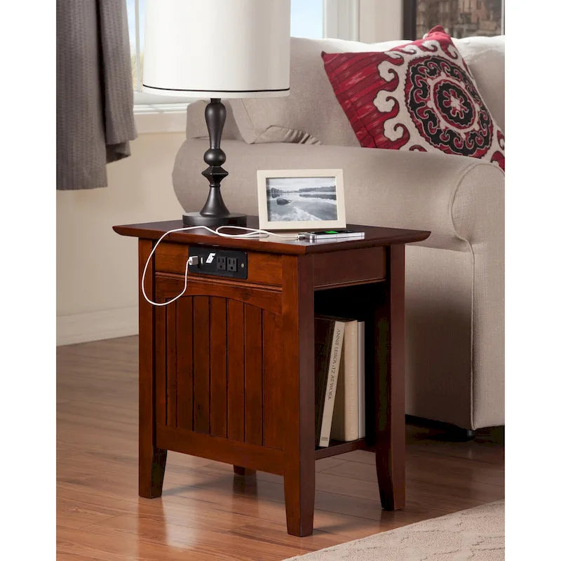 Table d'appoint AFI Nantucket avec chargeur intégré