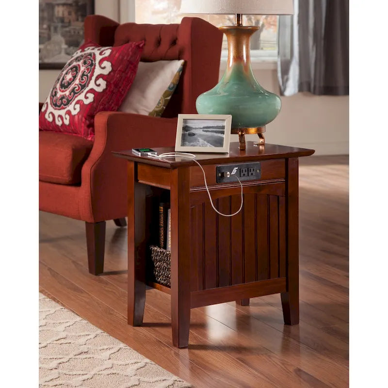 Table d'appoint AFI Nantucket avec chargeur intégré
