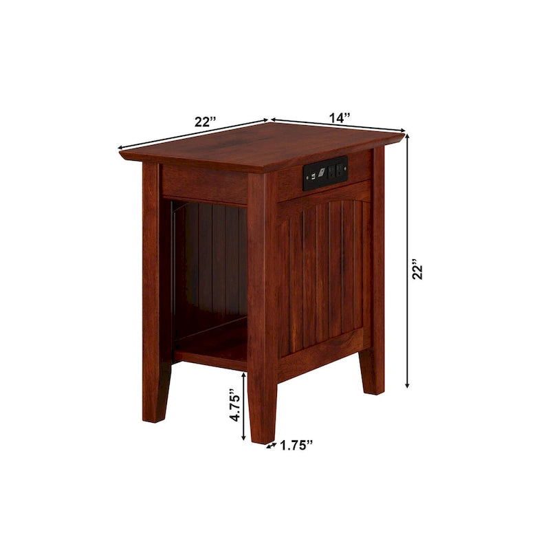 Table d'appoint AFI Nantucket avec chargeur intégré