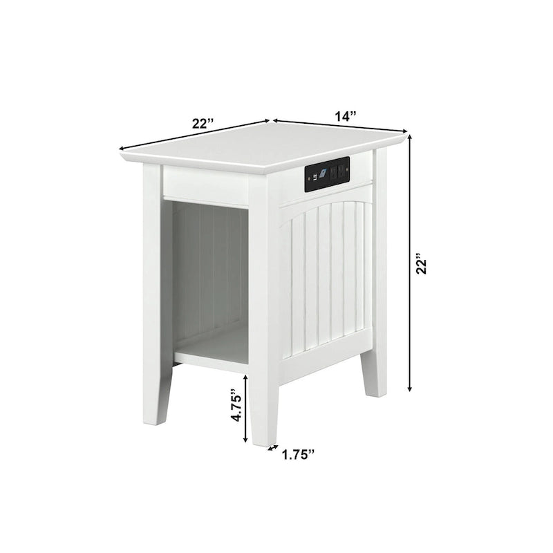 Table d'appoint AFI Nantucket avec chargeur intégré