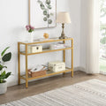 Tavolo consolle a 3 ripiani in vetro Carolina Living Chrysalis - Oro