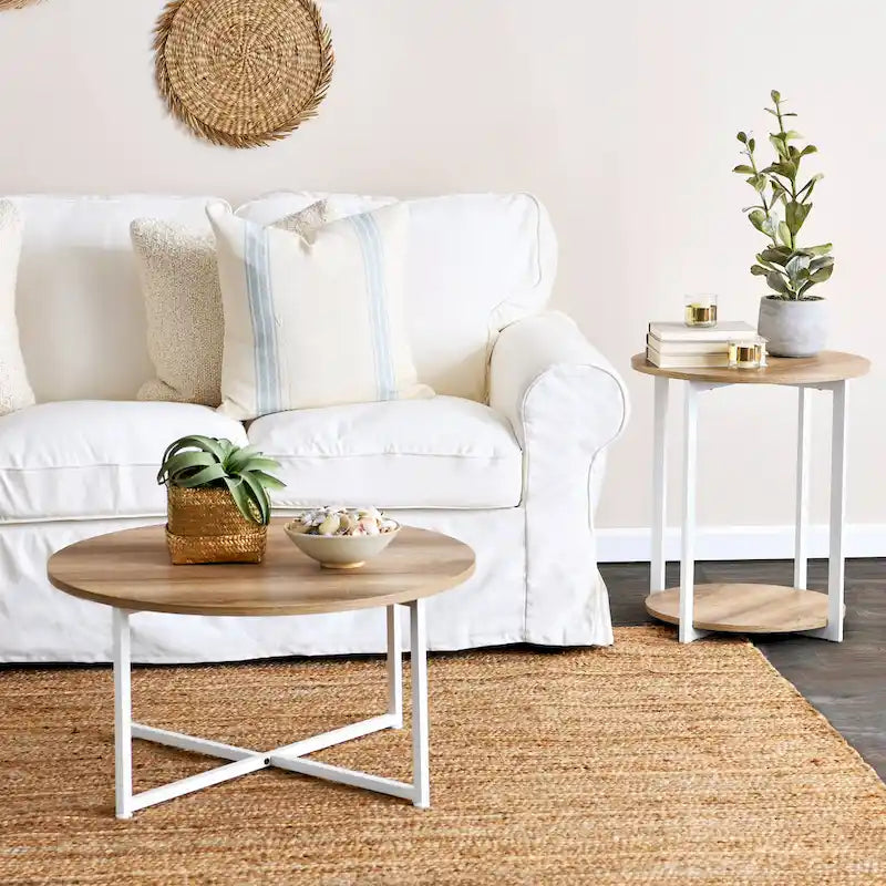 Tavolino da caffè rotondo Household Essentials - 31.5