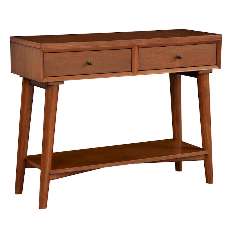 Alpine Furniture Flynn Consolle Moderno Metà Secolo con 2 Cassetti