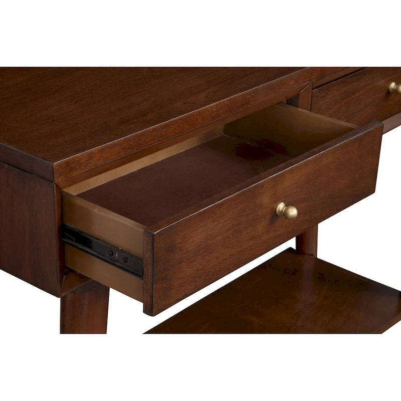 Alpine Furniture Flynn Consolle Moderno Metà Secolo con 2 Cassetti