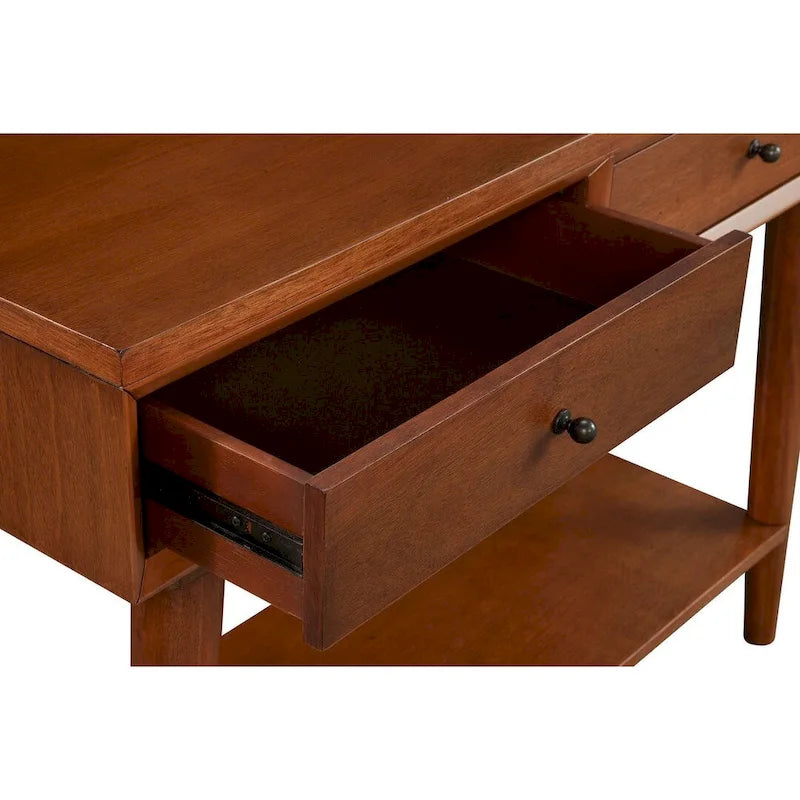Alpine Furniture Flynn Consolle Moderno Metà Secolo con 2 Cassetti