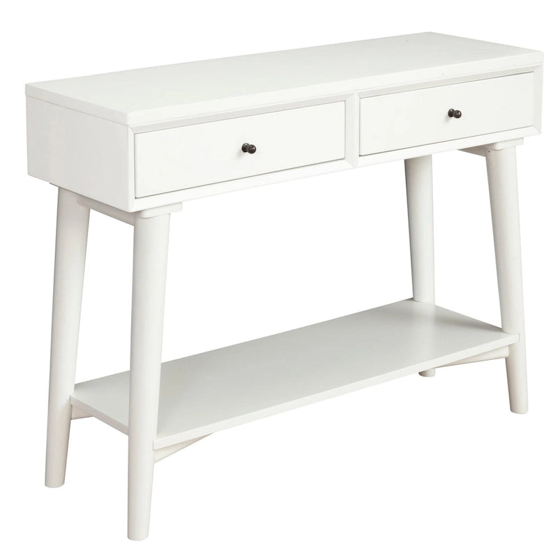 Alpine Furniture Flynn Consolle Moderno Metà Secolo con 2 Cassetti