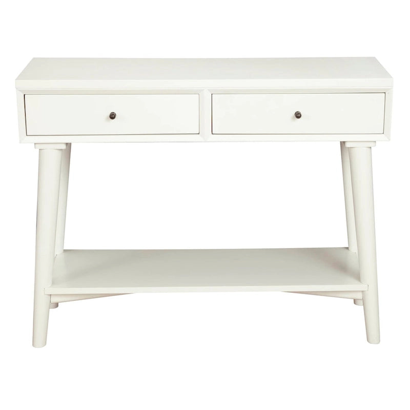 Alpine Furniture Flynn Consolle Moderno Metà Secolo con 2 Cassetti