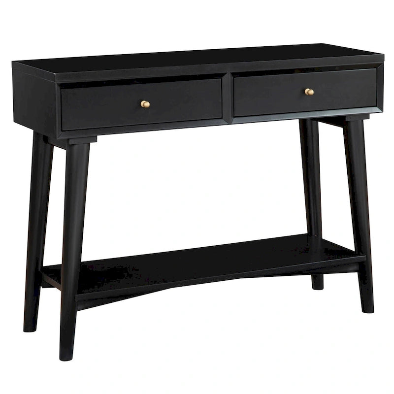 Alpine Furniture Flynn Consolle Moderno Metà Secolo con 2 Cassetti