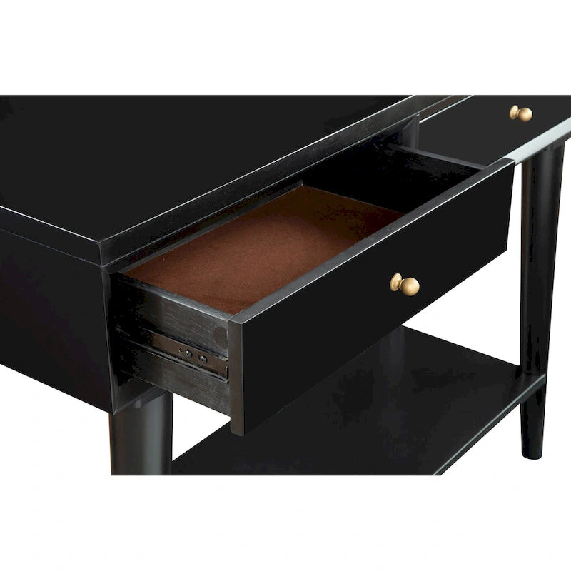 Alpine Furniture Flynn Consolle Moderno Metà Secolo con 2 Cassetti