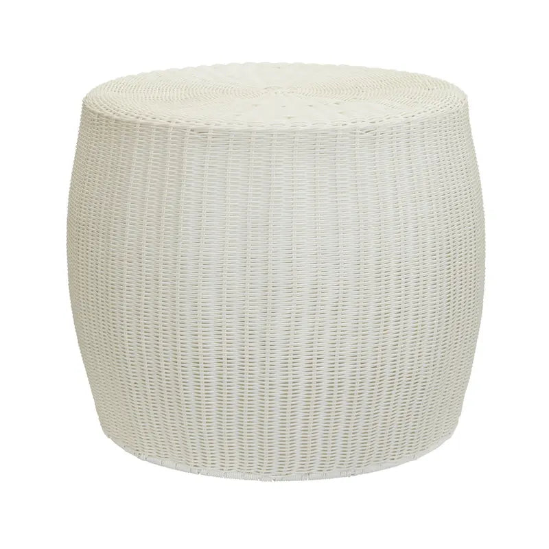 Household Essentials Contenitore-Tavolino da Salotto a Barile in Resina Intrecciata
