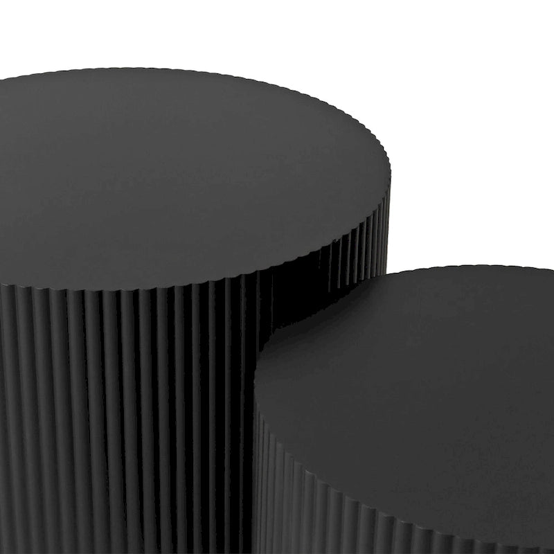 Set di tavolini da caffè sovrapponibili Wave Stripe per soggiorno e camera da letto