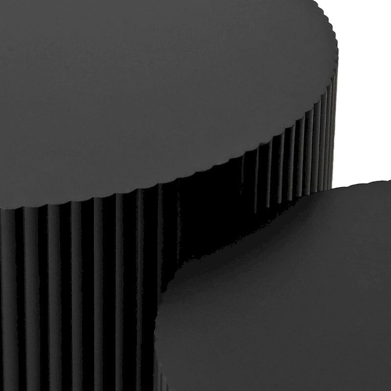 Set di tavolini da caffè sovrapponibili Wave Stripe per soggiorno e camera da letto
