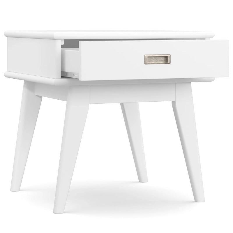WYNDENHALL Tierney, tavolo occasionale rettangolare moderno di metà secolo, in LEGNO MASSELLO, larghezza 56 cm - 56 L x 51 P x 56 A cm