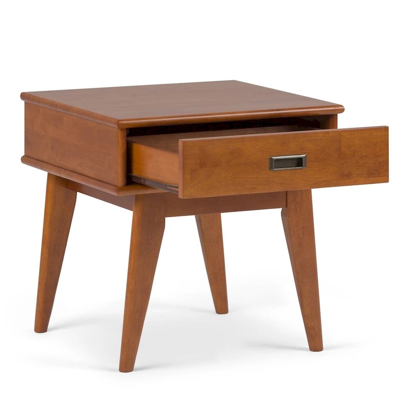 WYNDENHALL Tierney, tavolo occasionale rettangolare moderno di metà secolo, in LEGNO MASSELLO, larghezza 56 cm - 56 L x 51 P x 56 A cm
