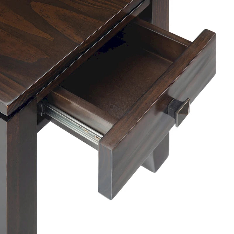 WYNDENHALL Essex TABLE D'APPOINT Étroite Rectangulaire Contemporaine en BOIS MASSIF de 14 pouces de large - 14 x 24 x 20