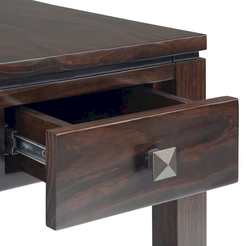 WYNDENHALL Essex TABLE D'APPOINT Étroite Rectangulaire Contemporaine en BOIS MASSIF de 14 pouces de large - 14 x 24 x 20