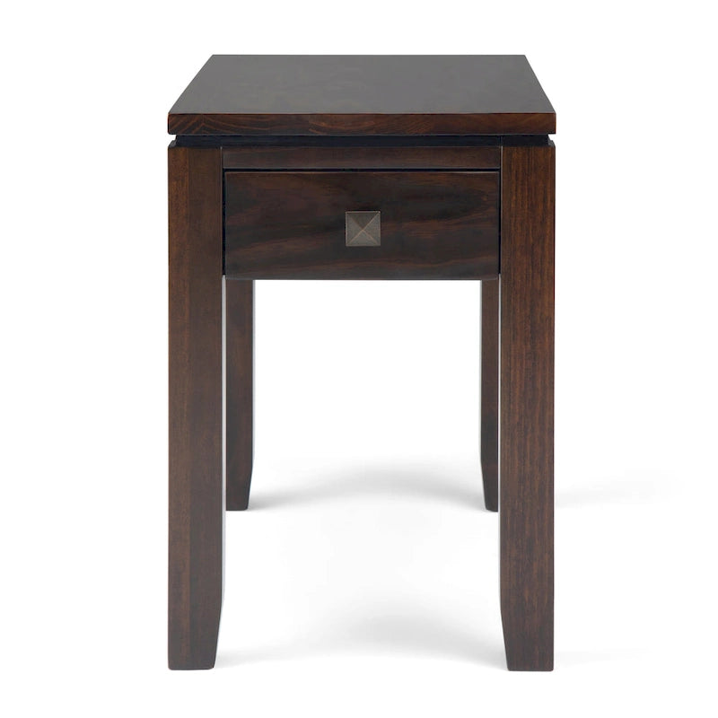 WYNDENHALL Essex TABLE D'APPOINT Étroite Rectangulaire Contemporaine en BOIS MASSIF de 14 pouces de large - 14 x 24 x 20