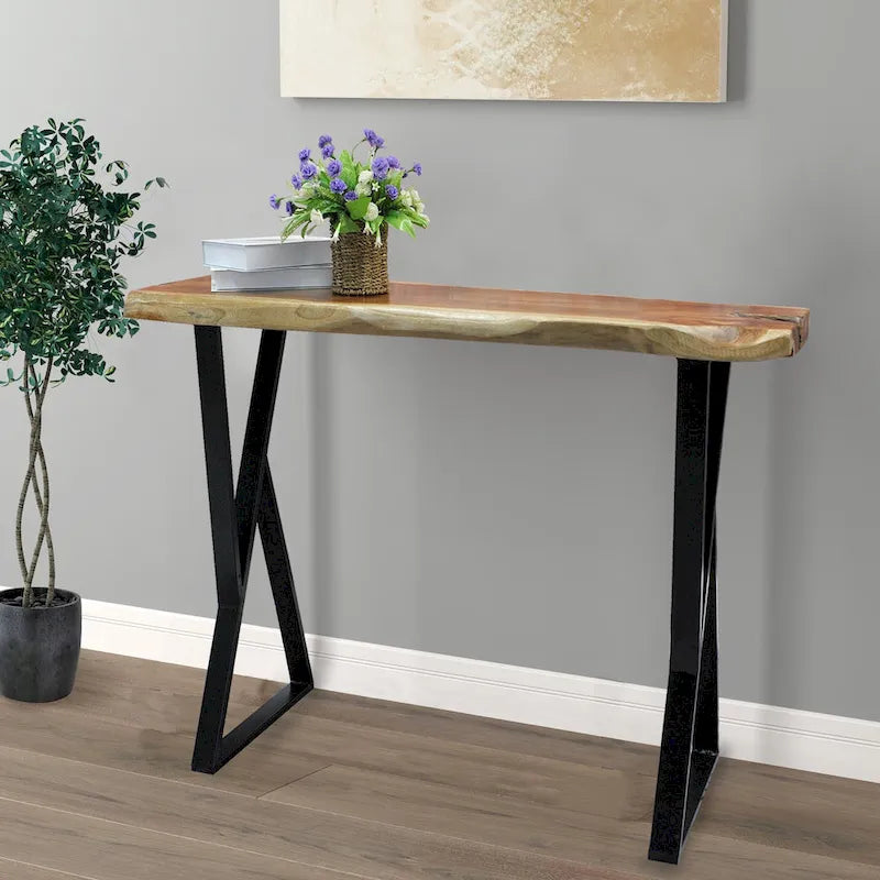 Home Soft Things Gambe per tavolo in ferro a forma di Z 2 pezzi Gambe per tavolino