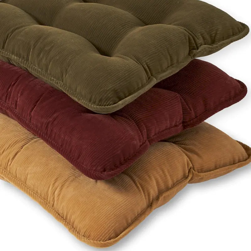 Set cuscini reversibili per sedia a dondolo Jumbo in ciniglia, 2 pezzi, bordeaux