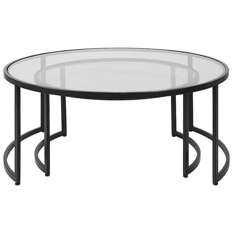 Tavolini da caffè impilabili Uttermost Rhea neri (set da 2)