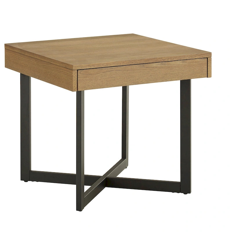 Tavolino finale in legno Eldersley con un cassetto di iNSPIRE Q Modern