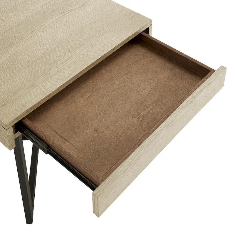 Tavolino finale in legno Eldersley con un cassetto di iNSPIRE Q Modern