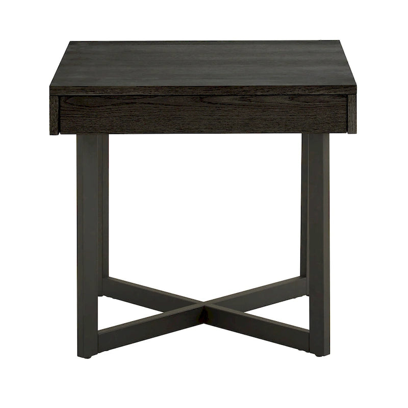 Tavolino finale in legno Eldersley con un cassetto di iNSPIRE Q Modern