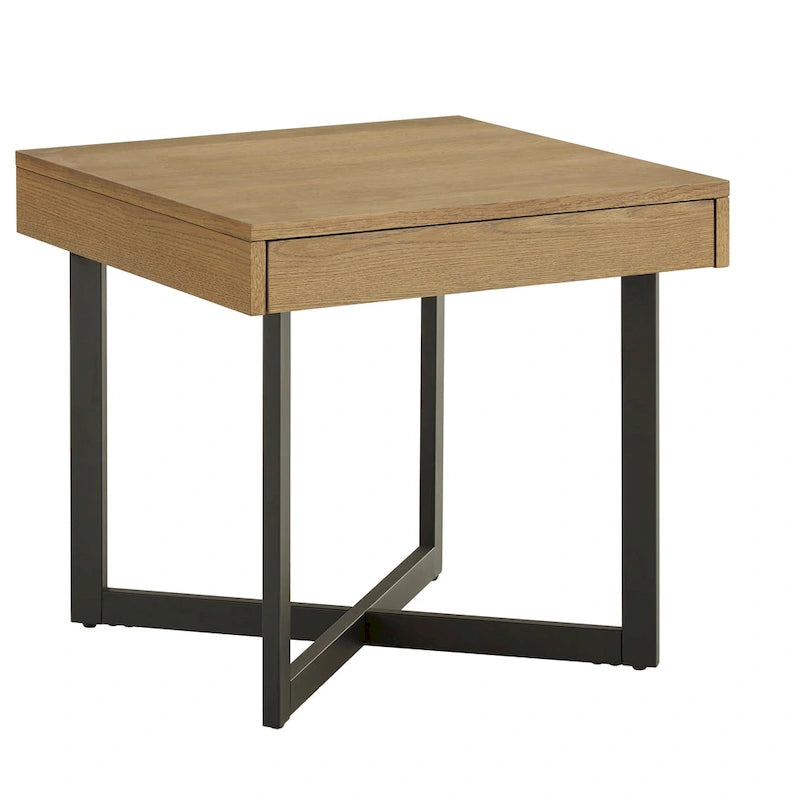 Tavolino finale in legno Eldersley con un cassetto di iNSPIRE Q Modern