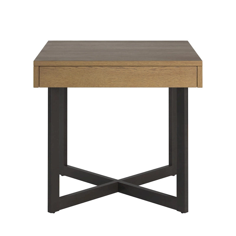 Tavolino finale in legno Eldersley con un cassetto di iNSPIRE Q Modern