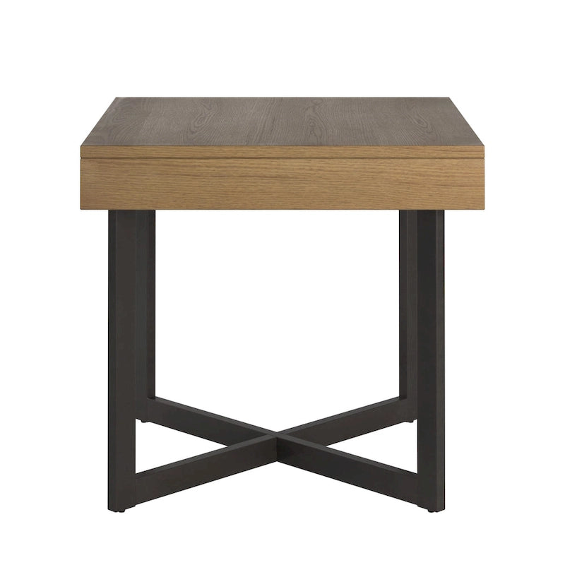 Tavolino finale in legno Eldersley con un cassetto di iNSPIRE Q Modern