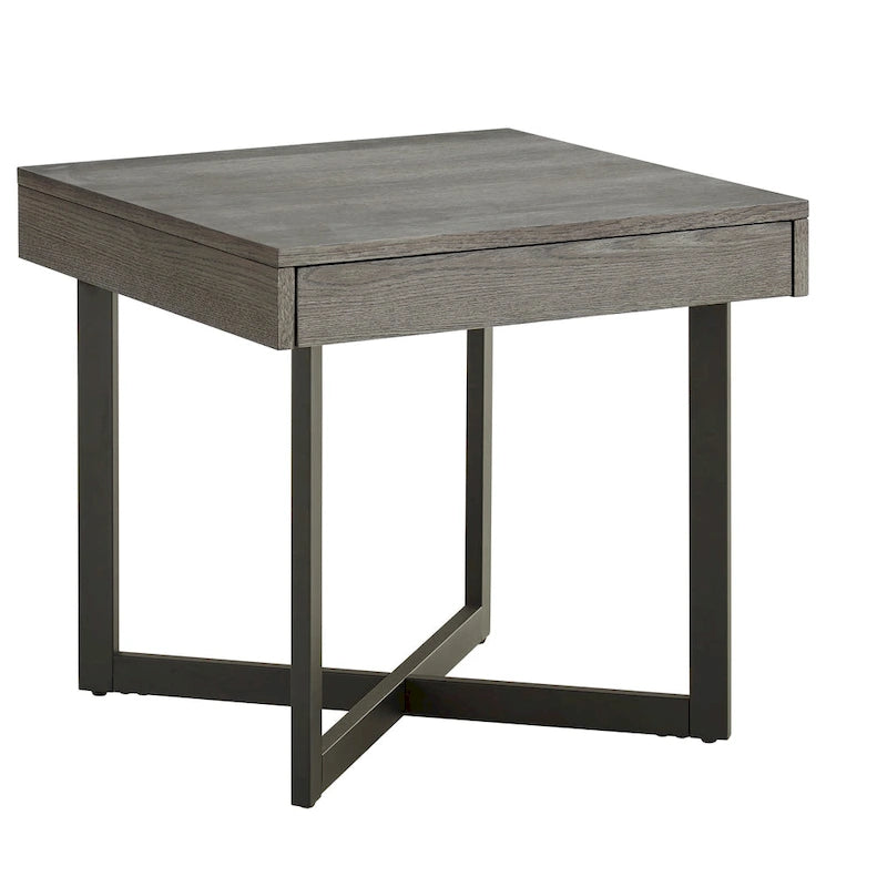 Tavolino finale in legno Eldersley con un cassetto di iNSPIRE Q Modern