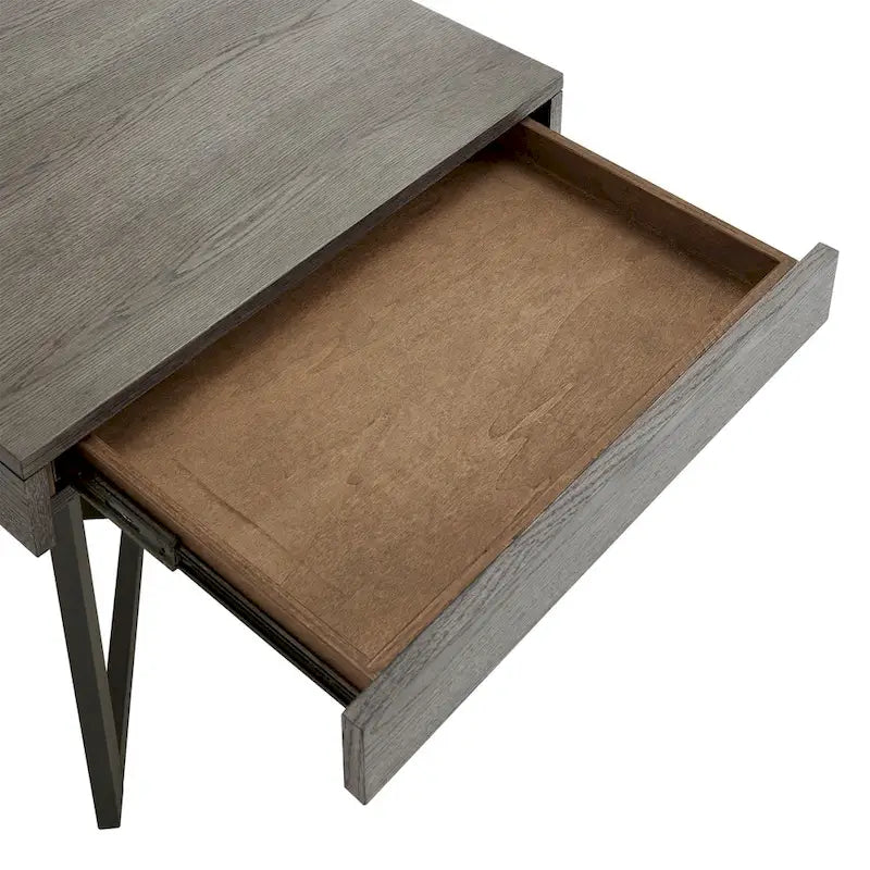 Tavolino finale in legno Eldersley con un cassetto di iNSPIRE Q Modern