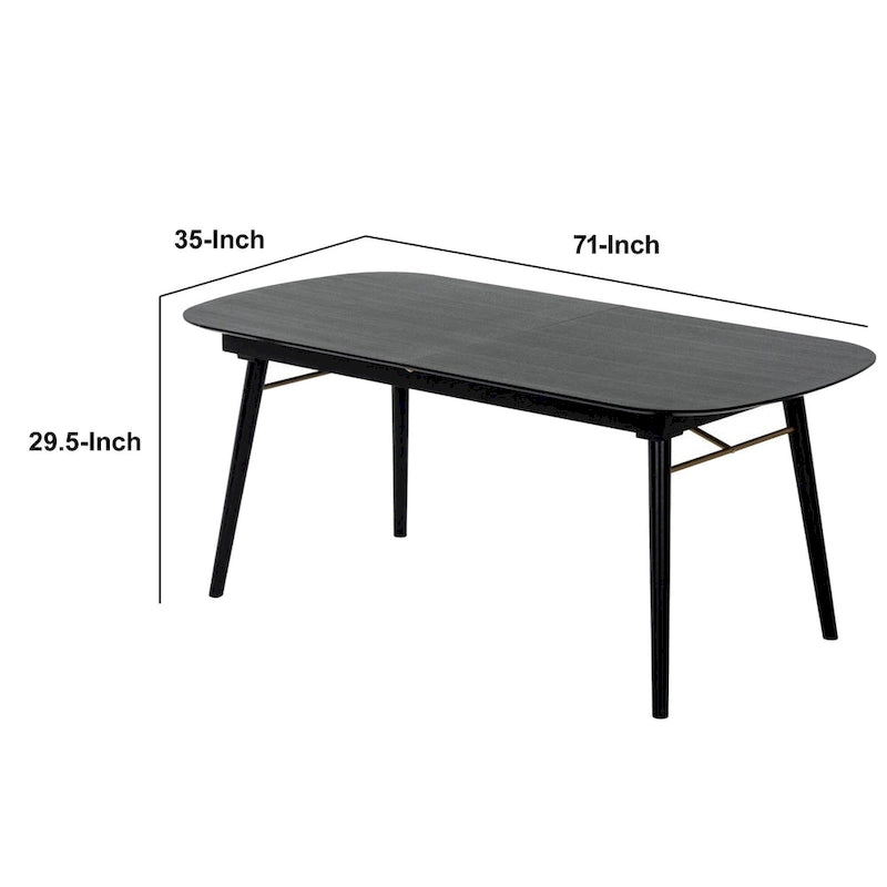 Tavolo da Pranzo in Legno con Piano Ovale e Prolunga, Grigio Carbone