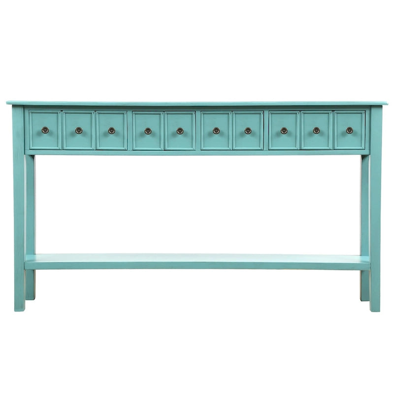 Harper & Bright Designs Consolle Rustica Lunga da Ingresso con 4 Cassetti