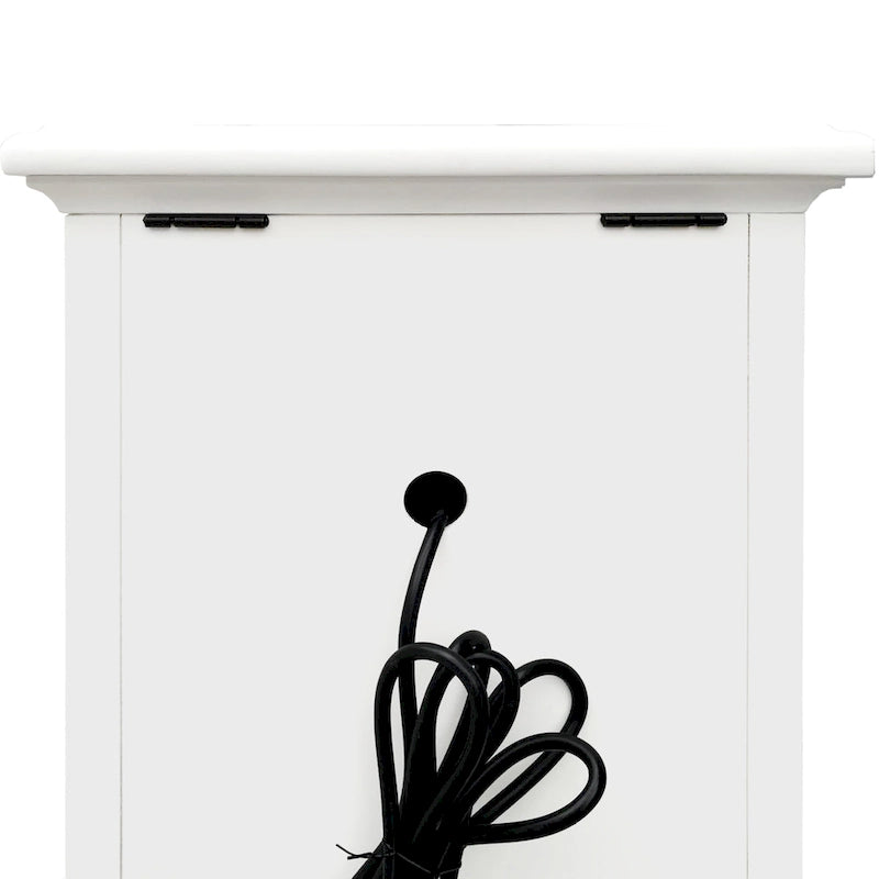 Table d'appoint Steve Silver Castana en bois clair de style ferme moderne avec port USB