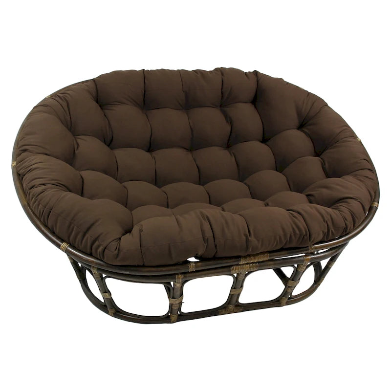 Cuscino doppio Papasan in twill tinta unita 65 x 48 pollici (solo cuscino)