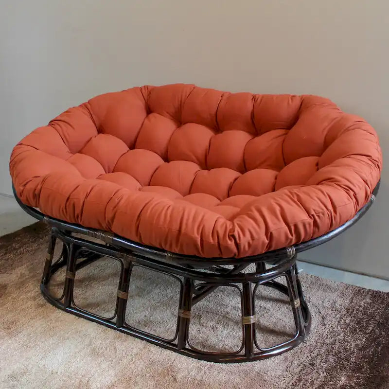 Cuscino doppio Papasan in twill tinta unita 65 x 48 pollici (solo cuscino)
