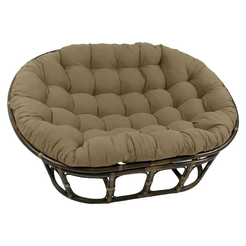Cuscino doppio Papasan in twill tinta unita 65 x 48 pollici (solo cuscino)