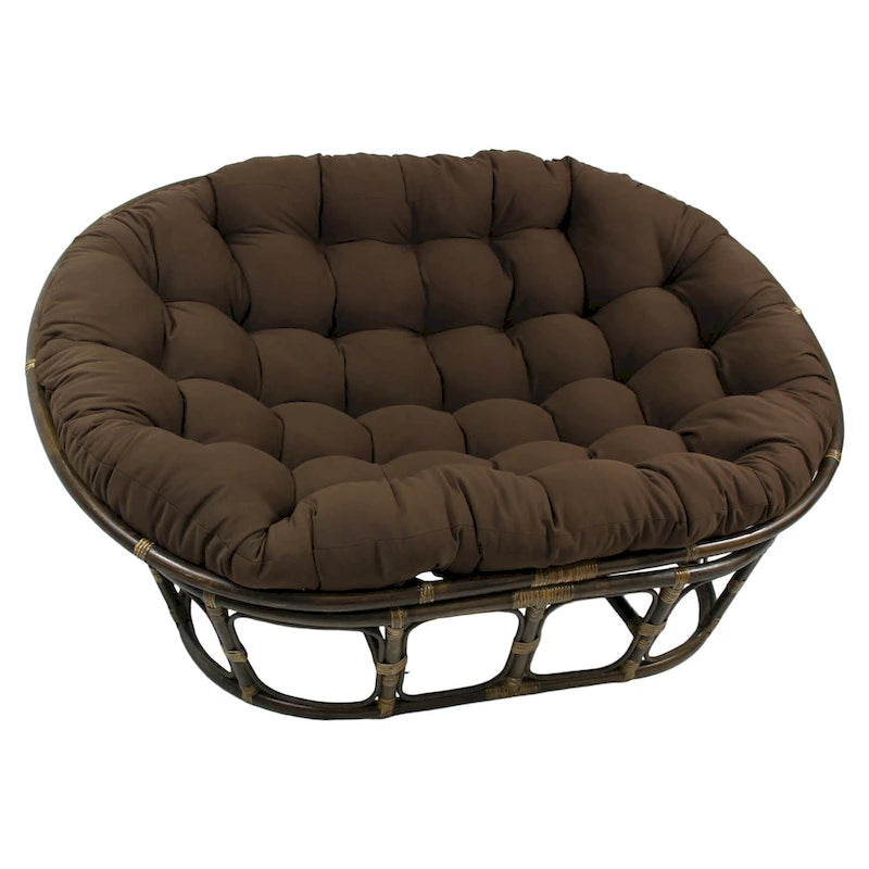 Cuscino doppio Papasan in twill tinta unita 65 x 48 pollici (solo cuscino)