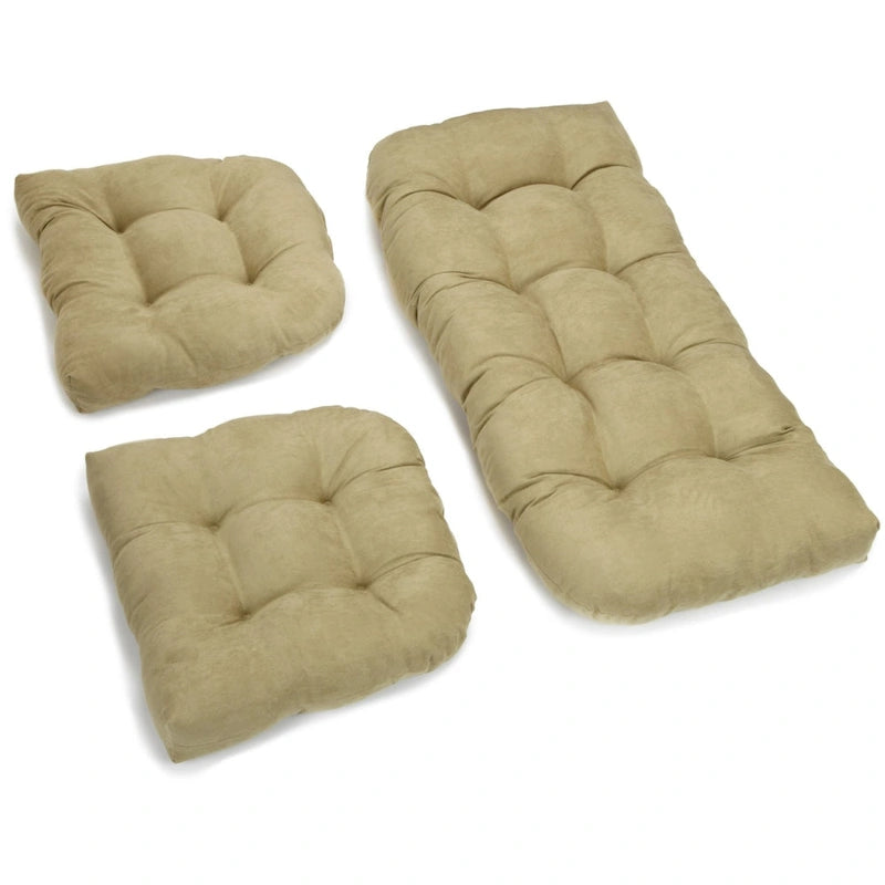 Set di 3 cuscini per divanetto da interni in micro-velluto