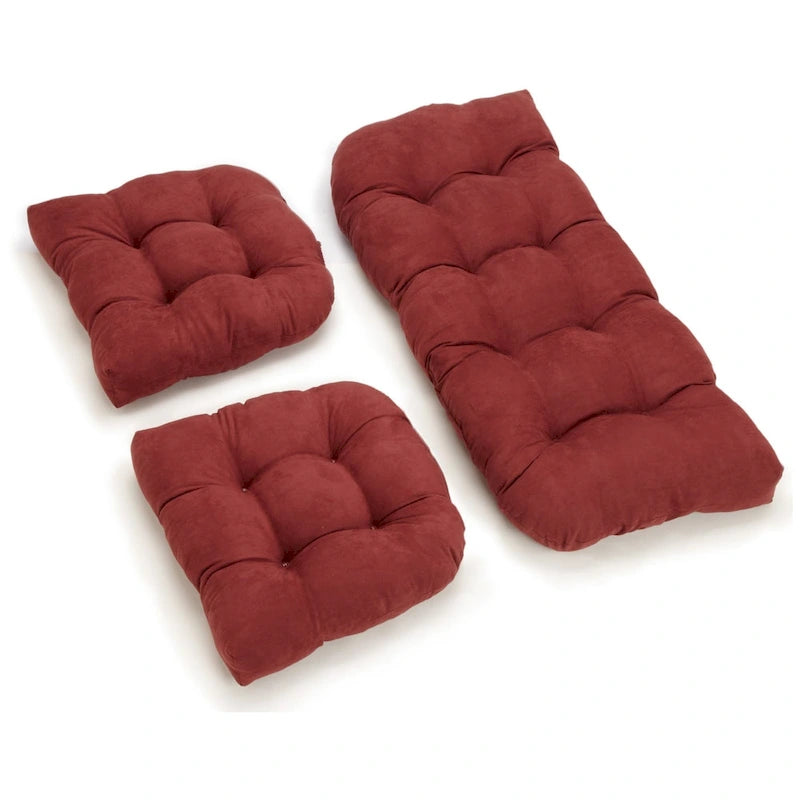 Set di 3 cuscini per divanetto da interni in micro-velluto