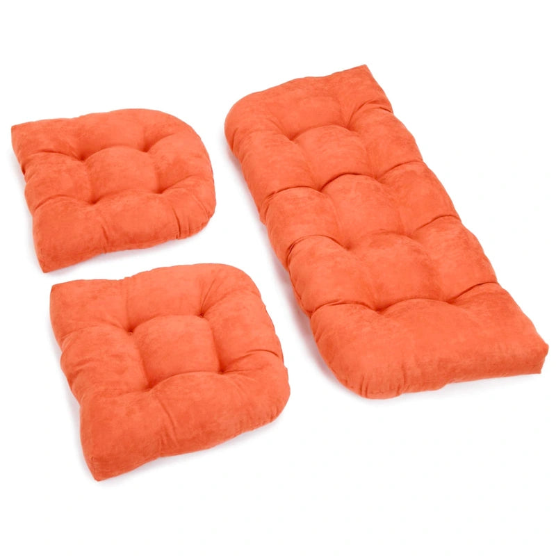 Set di 3 cuscini per divanetto da interni in micro-velluto