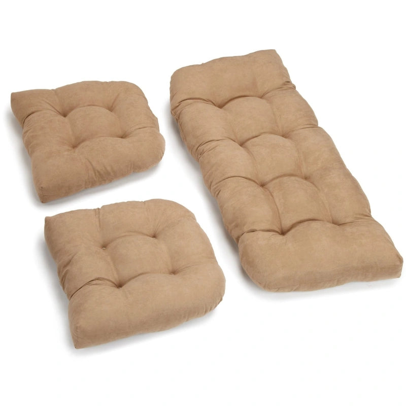 Set di 3 cuscini per divanetto da interni in micro-velluto