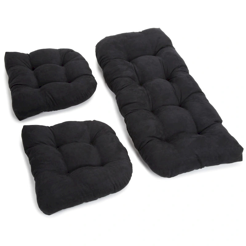 Set di 3 cuscini per divanetto da interni in micro-velluto