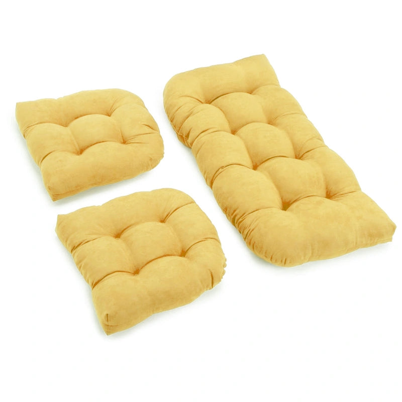 Set di 3 cuscini per divanetto da interni in micro-velluto