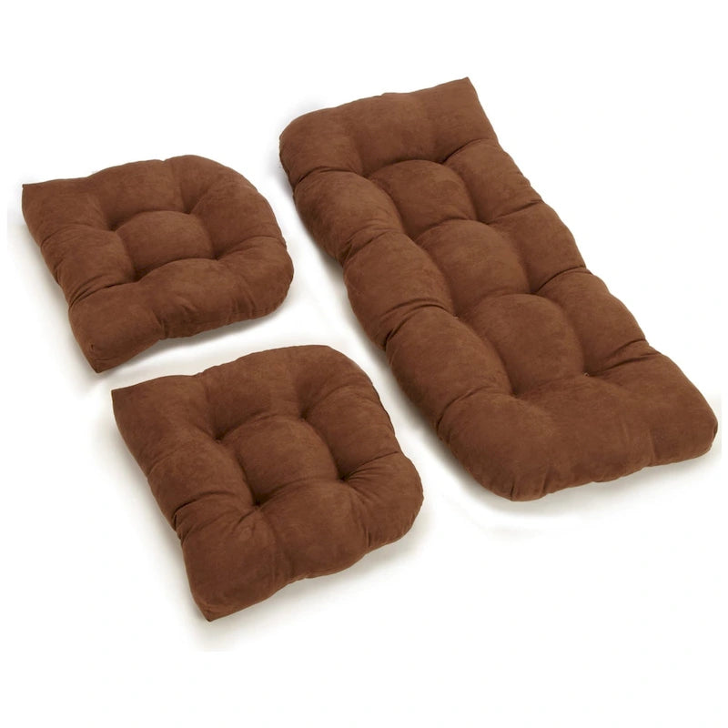 Set di 3 cuscini per divanetto da interni in micro-velluto