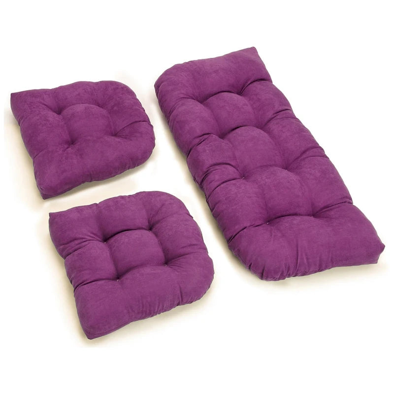 Set di 3 cuscini per divanetto da interni in micro-velluto