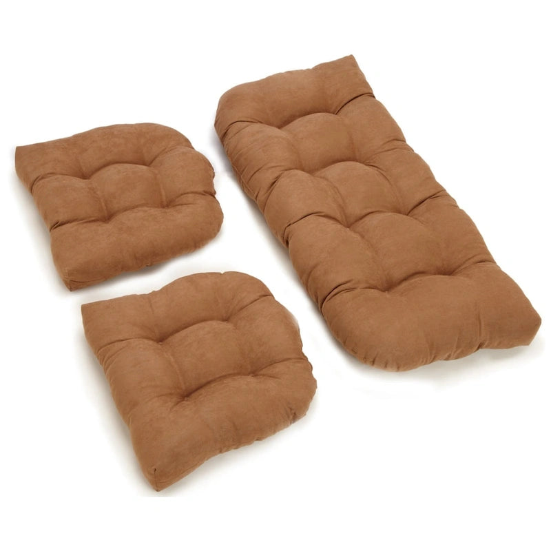 Set di 3 cuscini per divanetto da interni in micro-velluto
