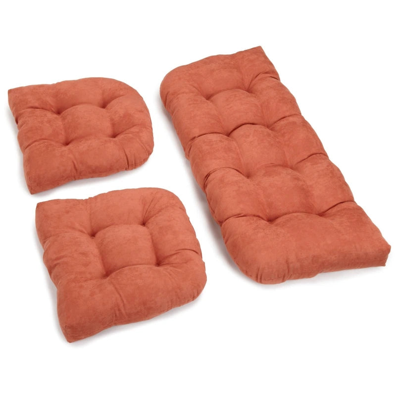 Set di 3 cuscini per divanetto da interni in micro-velluto