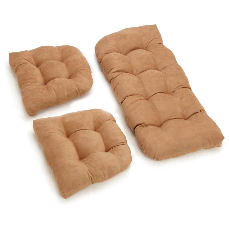 Set di 3 cuscini per divanetto da interni in micro-velluto